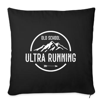 Old School Ultra Running - Housse de coussin décorative 45 x 45 cm - noir - Devant