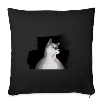 Shiba Inu Hund coole Geschenk Idee - Sofakissenbezug 45 x 45 cm - Schwarz - Vorne