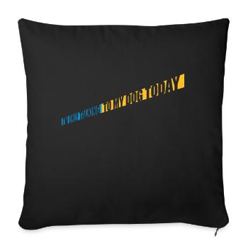 only talking to dog - Sofa pillowcase 17,3'' x 17,3'' (45 x 45 cm) - black - Front