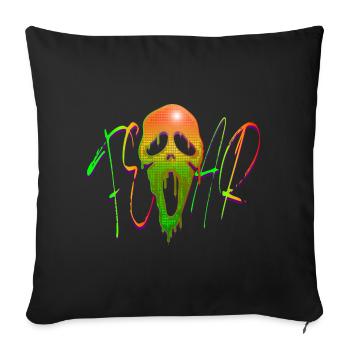 Scary Halloween Mask - 1 - Sofa pillowcase 17,3'' x 17,3'' (45 x 45 cm) - black - Front