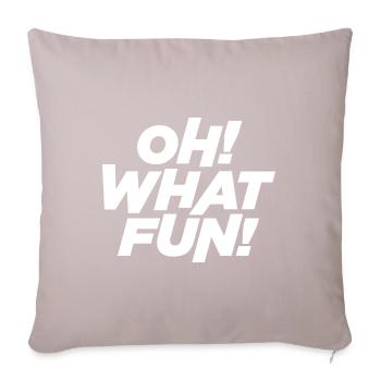Oh quel plaisir - Housse de coussin décorative 45 x 45 cm - taupe clair - Devant