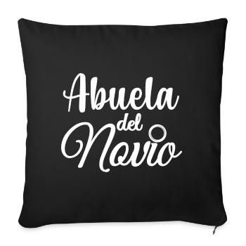 Abuela del Novio Groom's Grandma Wedding Party - Sofa pillowcase 17,3'' x 17,3'' (45 x 45 cm) - black - Front