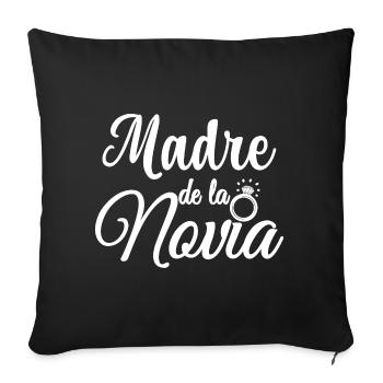 Madre de la Novia Bride's Mother Wedding Gift - Sofa pillowcase 17,3'' x 17,3'' (45 x 45 cm) - black - Front