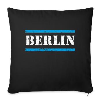Berlin Vintage - Housse de coussin décorative 45 x 45 cm - noir - Devant