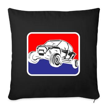 Strandbuggy Urlaub Wüste Buggy | Farben änderbar - Sofakissenbezug 45 x 45 cm - Schwarz - Vorne