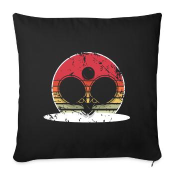 Ping-pong - Housse de coussin décorative 45 x 45 cm - noir - Devant