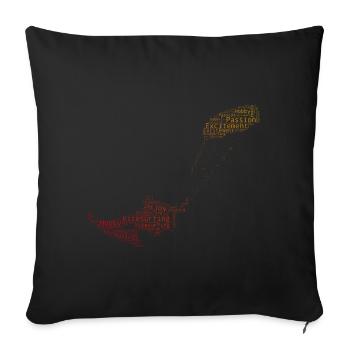 Women Men's Kitesurf Kitesurfing Kitesurfing - Sofa pillowcase 17,3'' x 17,3'' (45 x 45 cm) - black - Front
