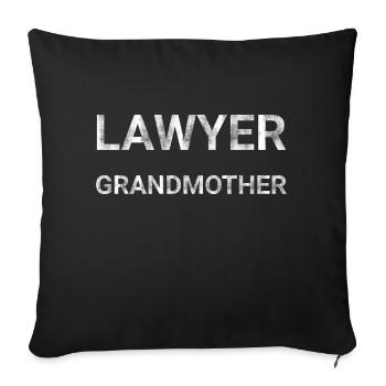 Lawyer Grandmother - Sofa pillowcase 17,3'' x 17,3'' (45 x 45 cm) - black - Front