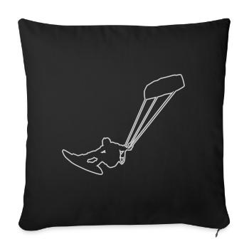 Kitesurfer Kitesurfing Kitesurfing Kite Kiting - Sofa pillowcase 17,3'' x 17,3'' (45 x 45 cm) - black - Front