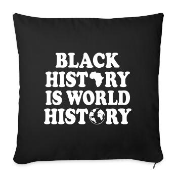 Black history is world history - Housse de coussin décorative 45 x 45 cm - noir - Devant