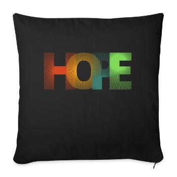 Colorful Modern Hope - Sofa pillowcase 17,3'' x 17,3'' (45 x 45 cm) - black - Front