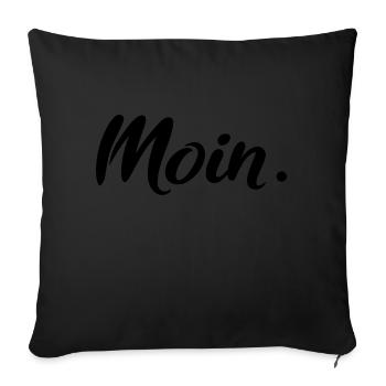 Moin. Black - Sofakissenbezug 45 x 45 cm - Schwarz - Vorne