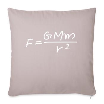 Newton's equation - Sofa pillowcase 17,3'' x 17,3'' (45 x 45 cm) - light taupe - Front