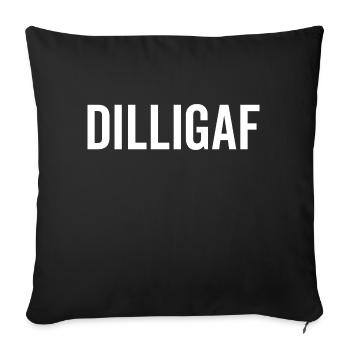 DILLIGAF - Housse de coussin décorative 45 x 45 cm - noir - Devant