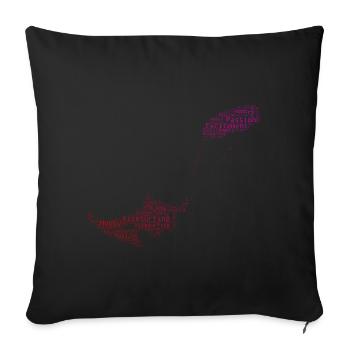 Kitesurf Kiten Kitesurfen Kitesurfing Kitesurfer - Sofa pillowcase 17,3'' x 17,3'' (45 x 45 cm) - black - Front