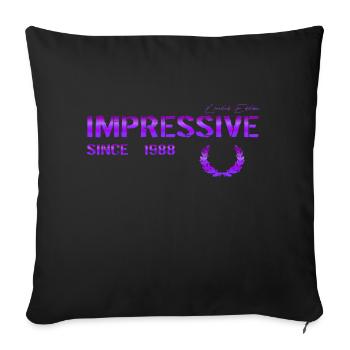 Impressive since 1988 - Sofa pillowcase 17,3'' x 17,3'' (45 x 45 cm) - black - Front