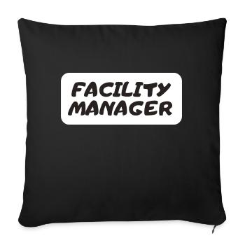 Facility Manager Haustechniker Hausmeister - Sofakissenbezug 45 x 45 cm - Schwarz - Vorne