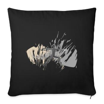 Your yoga style - Sofa pillowcase 17,3'' x 17,3'' (45 x 45 cm) - black - Front