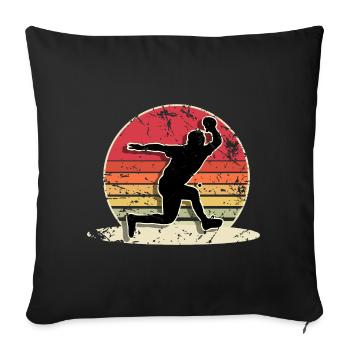 Ping-pong - Housse de coussin décorative 45 x 45 cm - noir - Devant