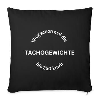 Wieg schon mal die Tachogewichte - KFZ-Mechaniker - Sofakissenbezug 45 x 45 cm - Schwarz - Vorne