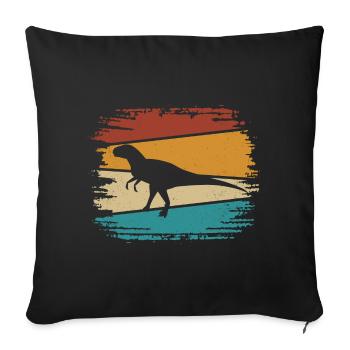 Velociraptor Dino Dinosaurs - Sofa pillowcase 17,3'' x 17,3'' (45 x 45 cm) - black - Front