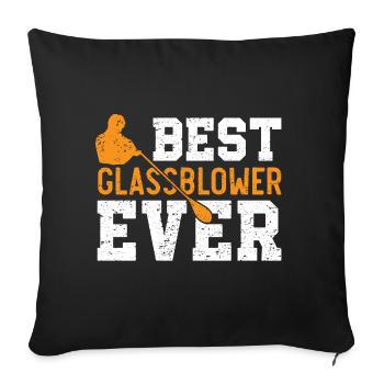 Meilleur souffleur de verre jamais soufflé Gaffer Gla - Housse de coussin décorative 45 x 45 cm - noir - Devant