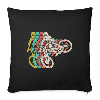 Mountain Bike Vintage Bike Kids Mountain Bike - Sofa pillowcase 17,3'' x 17,3'' (45 x 45 cm) - black - Front