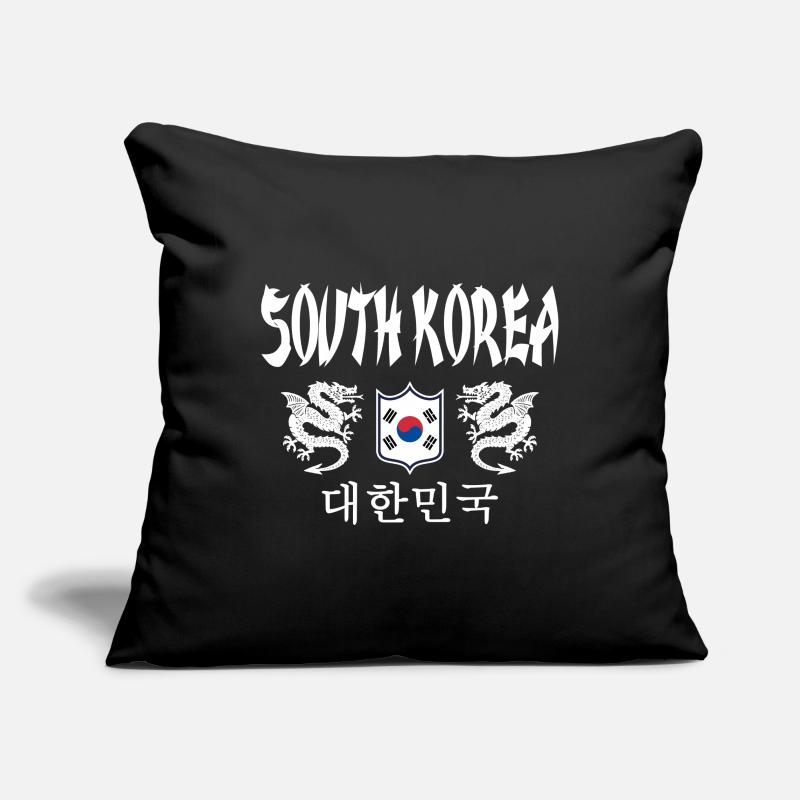 Corée du Sud Housse de coussin décorative 45 x 45 cm