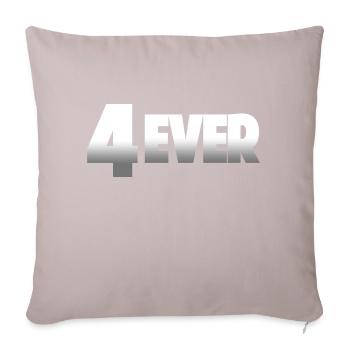 4Ever Album Titel Metal Look - Sofakissenbezug 45 x 45 cm - helles Taupe - Vorne