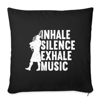 Bagpipe Bagpiper Bagpipes - Sofa pillowcase 17,3'' x 17,3'' (45 x 45 cm) - black - Front