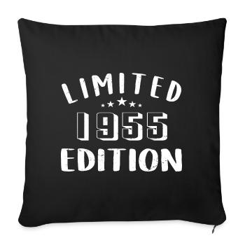 Geburtstag 1955 Limited Edition 1955 geboren sind - Sofakissenbezug 45 x 45 cm - Schwarz - Vorne