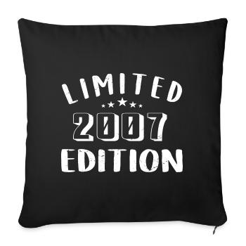 Birthday 2007 Limited Edition 2007 - Sofa pillowcase 17,3'' x 17,3'' (45 x 45 cm) - black - Front