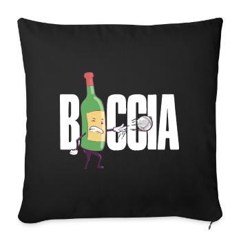 Boccia player Clothing with bocce balls Boccia - Sofa pillowcase 17,3'' x 17,3'' (45 x 45 cm) - black - Front