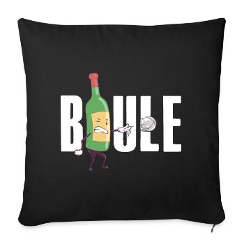 Boules de Boccia Boules de Boules de Boules de Boules de Boccia Tenue de pétanque - Housse de coussin décorative 45 x 45 cm - noir - Devant