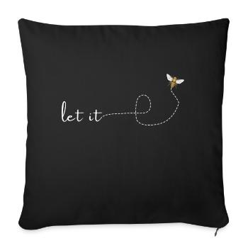 let it bee - Sofa pillowcase 17,3'' x 17,3'' (45 x 45 cm) - black - Front