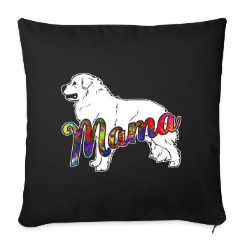 Great Pyrenees Great Pyrenees Mama - Sofa pillowcase 17,3'' x 17,3'' (45 x 45 cm) - black - Front