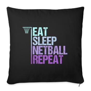 Netball Funny Netball Player - Sofa pillowcase 17,3'' x 17,3'' (45 x 45 cm) - black - Front