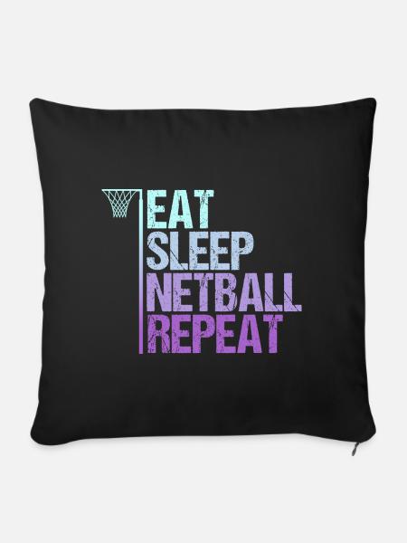 Netball Funny Netball Player - Sofa pillowcase 17,3'' x 17,3'' (45 x 45 cm) - black
