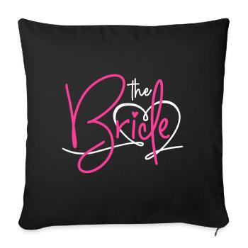 LA MARIÉE - COEUR ENTERREMENT DE VIE DE JEUNE FILLE DE JEUNE FILLE MARIÉE - Housse de coussin décorative 45 x 45 cm - noir - Devant