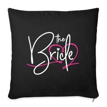 THE BRIDE - BACHELORETTE PARTY BRIDE 2025 - Sofa pillowcase 17,3'' x 17,3'' (45 x 45 cm) - black - Front
