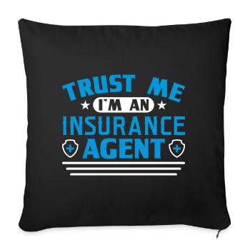 Insurance Salesman Insurance Agent - Sofa pillowcase 17,3'' x 17,3'' (45 x 45 cm) - black - Front