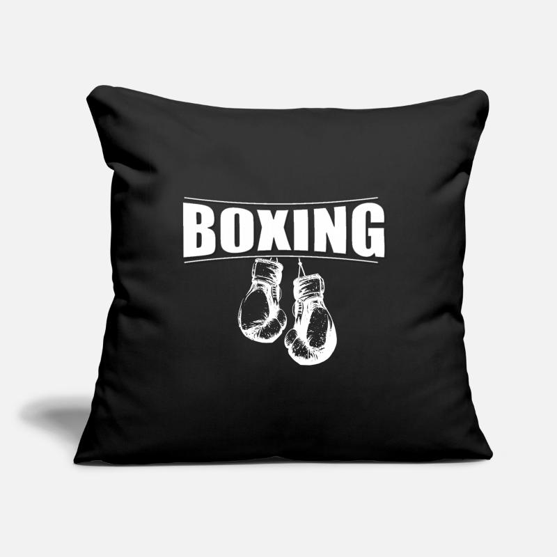 Boxe avec des gants Housse de coussin décorative 45 x 45 cm