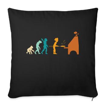 Evolution pizzaiolo bake pizza oven to pz - Sofa pillowcase 17,3'' x 17,3'' (45 x 45 cm) - black - Front