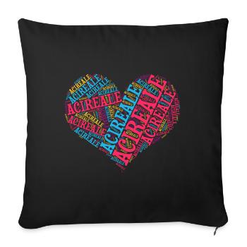 Sicilia t-shirt Acireale t-shirt word cloud - Sofa pillowcase 17,3'' x 17,3'' (45 x 45 cm) - black - Front