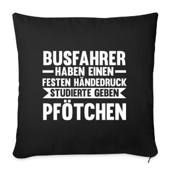 Bus Busfahrer - Sofakissenbezug 45 x 45 cm - Schwarz - Vorne