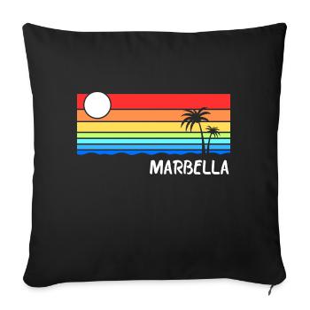 Marbella Andalusia Spain Costa Del Sol Idea - Sofa pillowcase 17,3'' x 17,3'' (45 x 45 cm) - black - Front