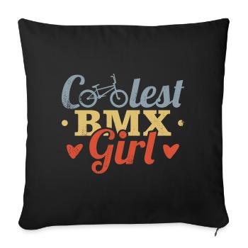 Rider de BMX - Housse de coussin décorative 45 x 45 cm - noir - Devant