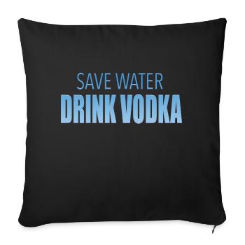 Vodka - Sofakissenbezug 45 x 45 cm - Schwarz - Vorne
