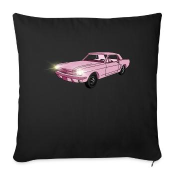 Conception de voiture - Housse de coussin décorative 45 x 45 cm - noir - Devant
