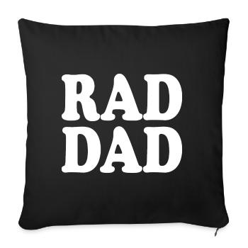 Rad dad - Sofakissenbezug 45 x 45 cm - Schwarz - Vorne
